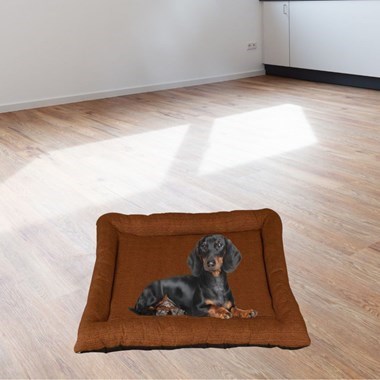 Colchonete Impermeável Médio Retangular para Pets Cor Cacau    