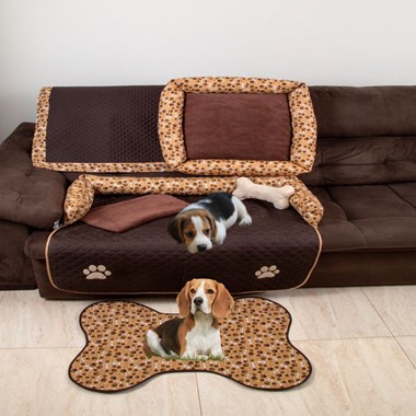  kit Enxoval Pet Completo Grande com 6 Peças - Marrom