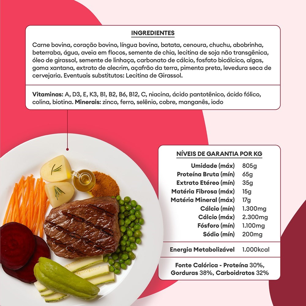 Alimentação Natural Pet Delícia Caçarolinha de Carne para Cão 320g