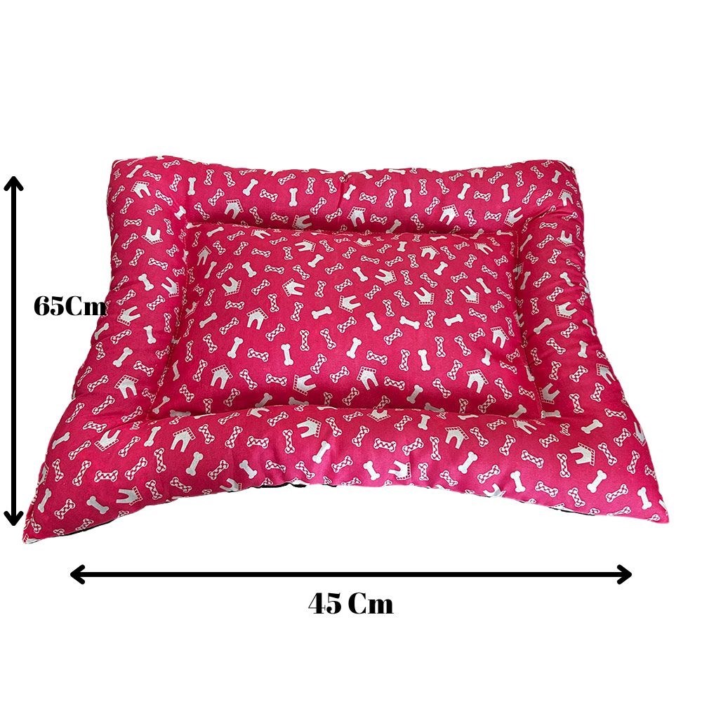 Colchonete Pequeno Retangular Rosa  para Pet Fêmea