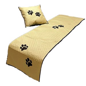 Kit 3 Pçs Peseira + Almofada Cheia Impermeável pet Avelã Cama King