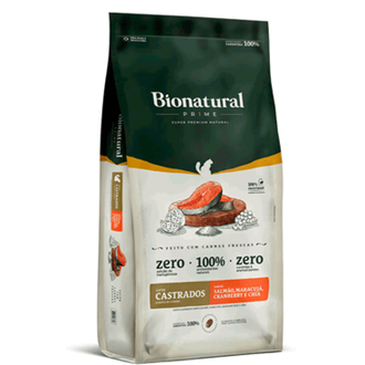 Bionatural Prime Super Premium Gatos Castrado Salmão 20kg