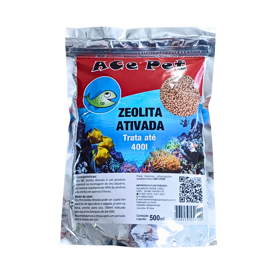 ZEOLITA ATIVA 500 ML ACE PET ( TRATA ATÉ 400 L ) REMOVE AMÔNIA