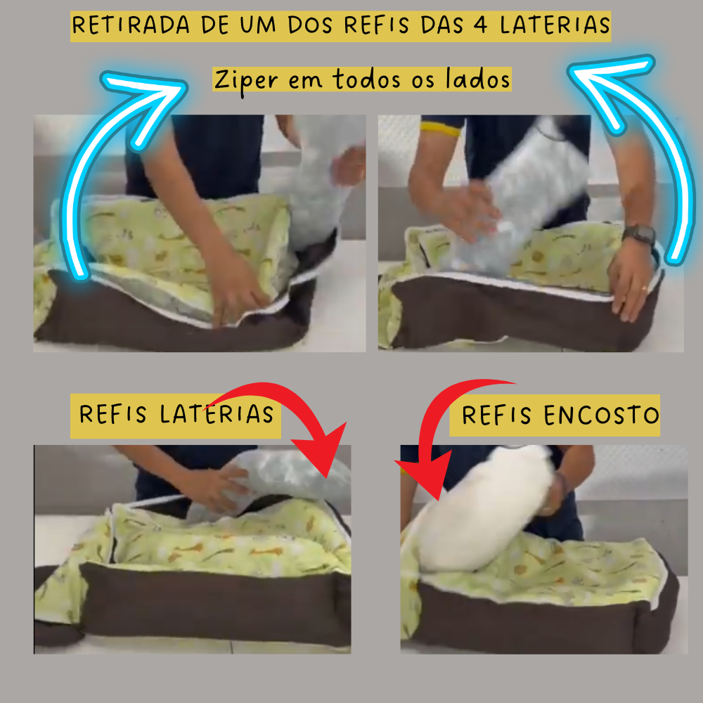 Cama Pet Impermeável Nina Azul – Estilo e Proteção Máxima para Seu Pet