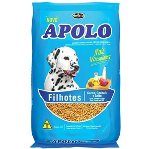 Ração Apolo Cão Filhote Carne, Cereais e Leite 10kg
