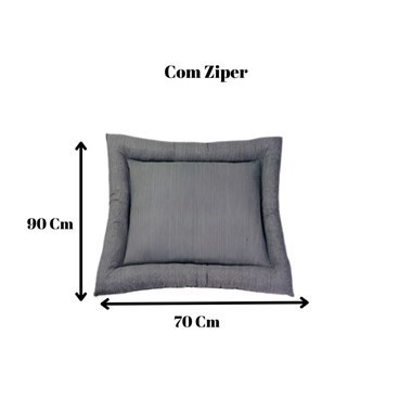 Colchonete Médio Impermeável Retangular para Pet Cor Chumbo    