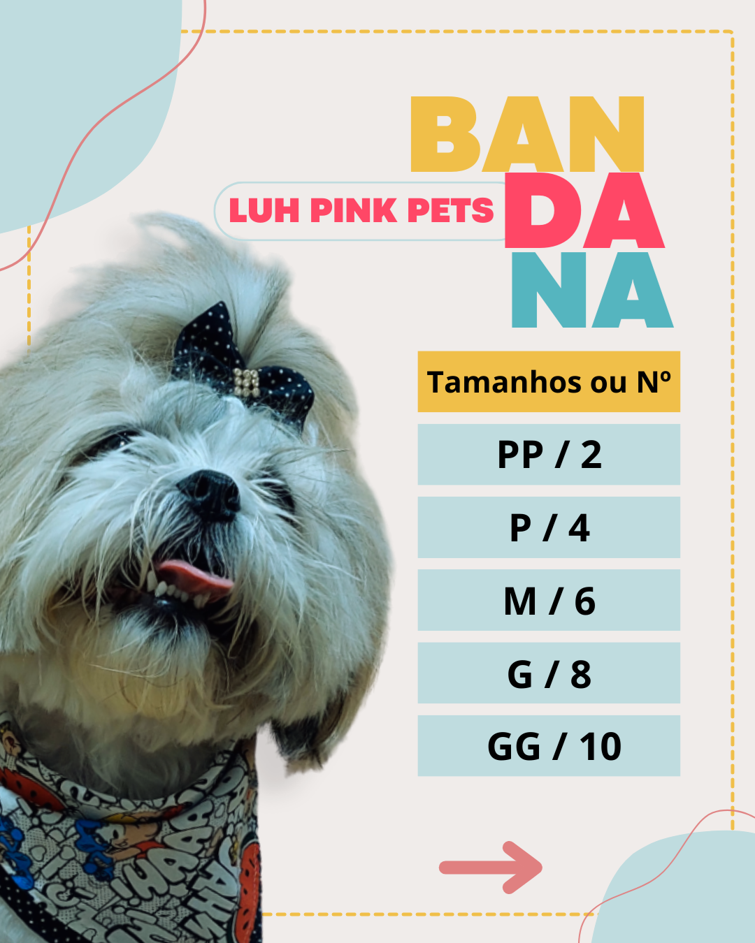 Kit Bandana Para Pets Dupla Face Com Botões + Lacinho Tam: M