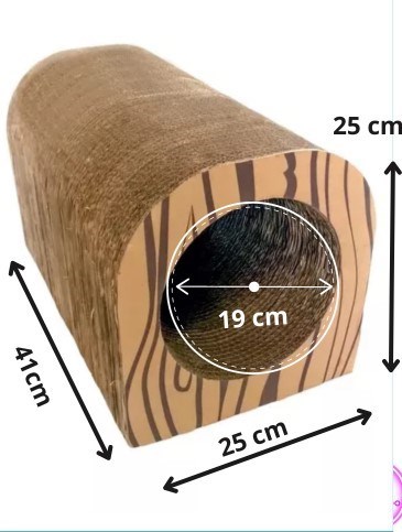 Arranhador para Gatos Túnel Resistente Papelão Reciclável e Biodegradável