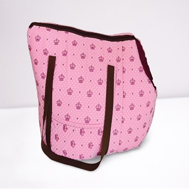 Bolsa para Trasnporte Pet 2 em 1 Impermeável Transforma-se em Caminha Iglu Cor Rosa