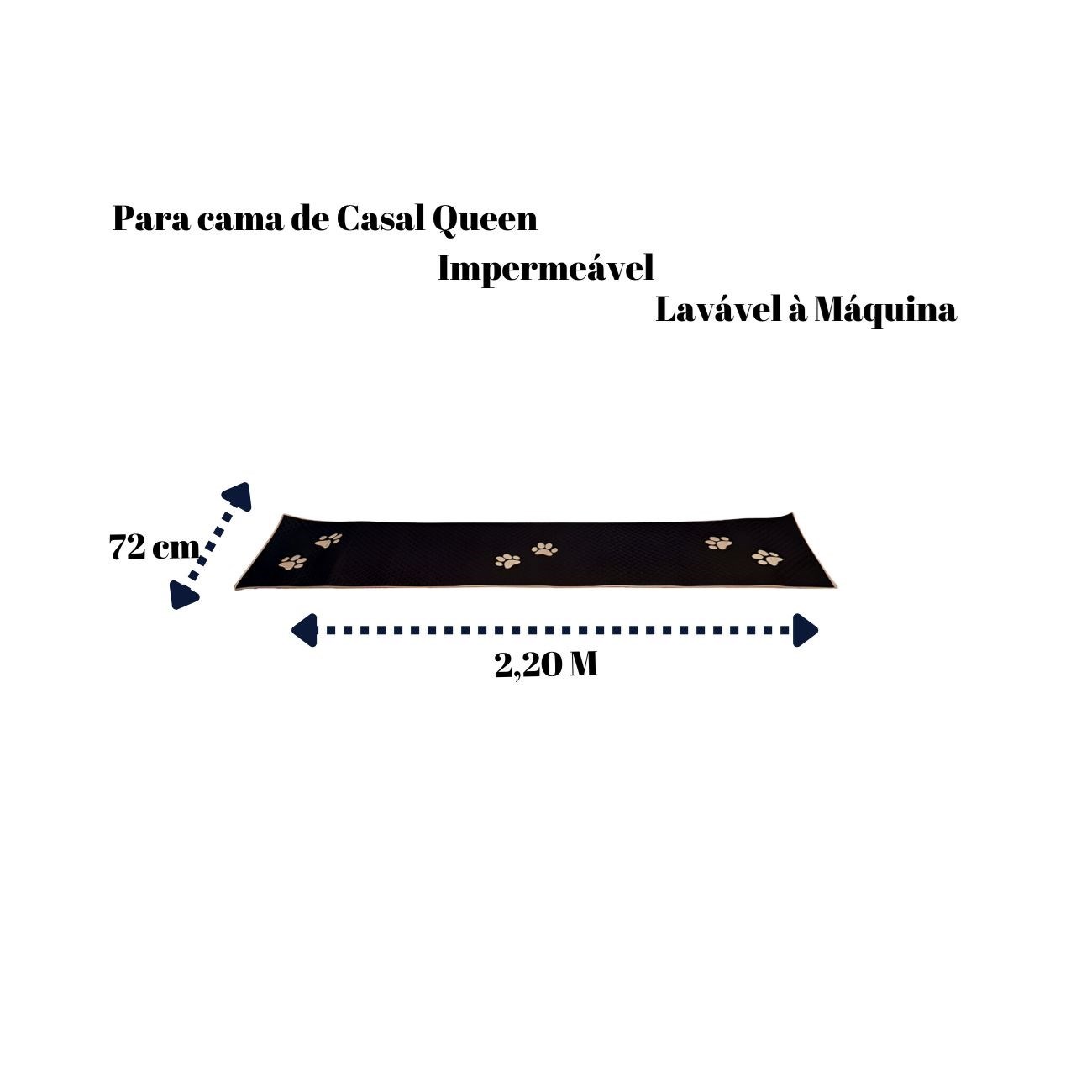 Peseira Pet Impermeável Marrom para Cama Queen – 1 Peça de Proteção e Elegância