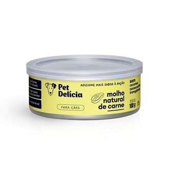  Molho Natural de Carne Cão Pet Delícia 100g
