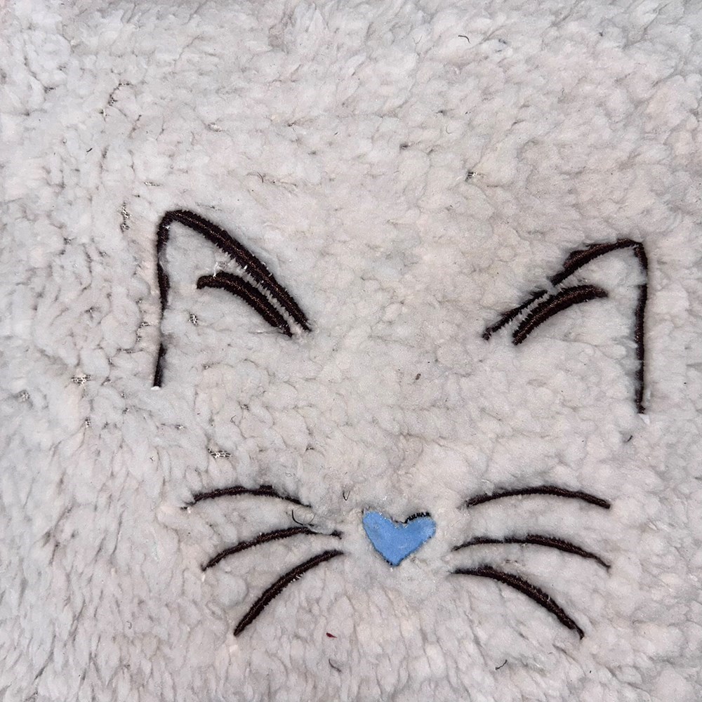 Colchonete Tapete P/Gatos Impermeável Antivazamento Cor Palha Médio 50x50cm Laço Azul