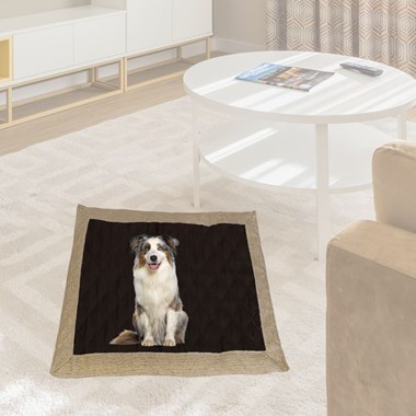 Tapete Higiênico Impermeável Escuro  Grande,  Marrom Avelã Reutilizável