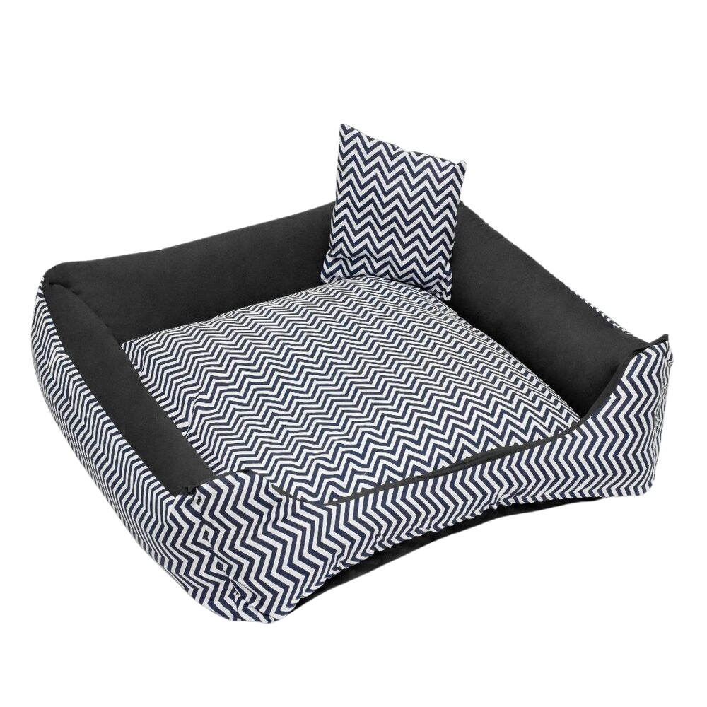 Cama Gigante Luxo Impermeável Quadrada para Pets – Preta