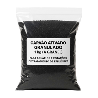 CARVÃO ATIVADO GRANULADO 1 KG ( A GRANEL) PARA AQUÁRIOS E ESTAÇÃO DE TRATAMENTO DE EFLUENTES