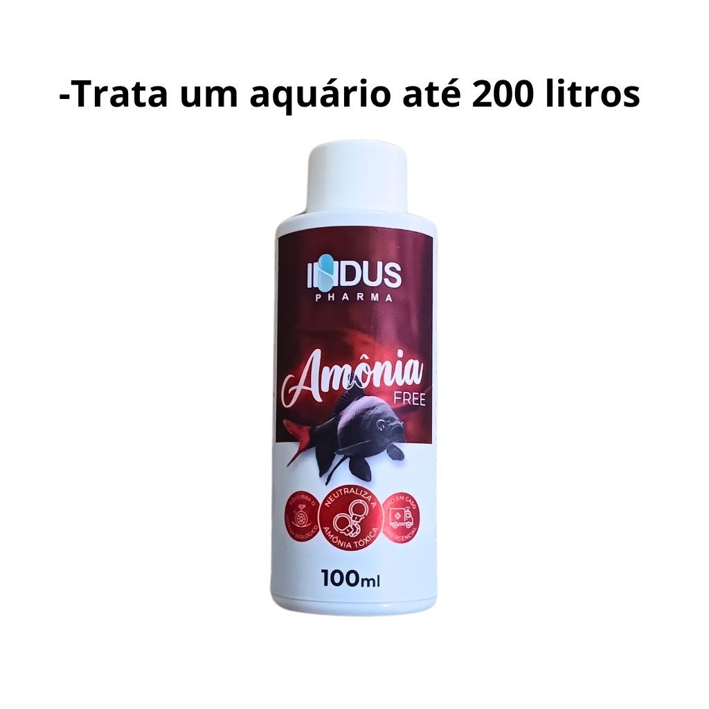 AMÔNIA FREE 100 ML - REMOVEDOR DE AMÔNIA- TRATA 800 L