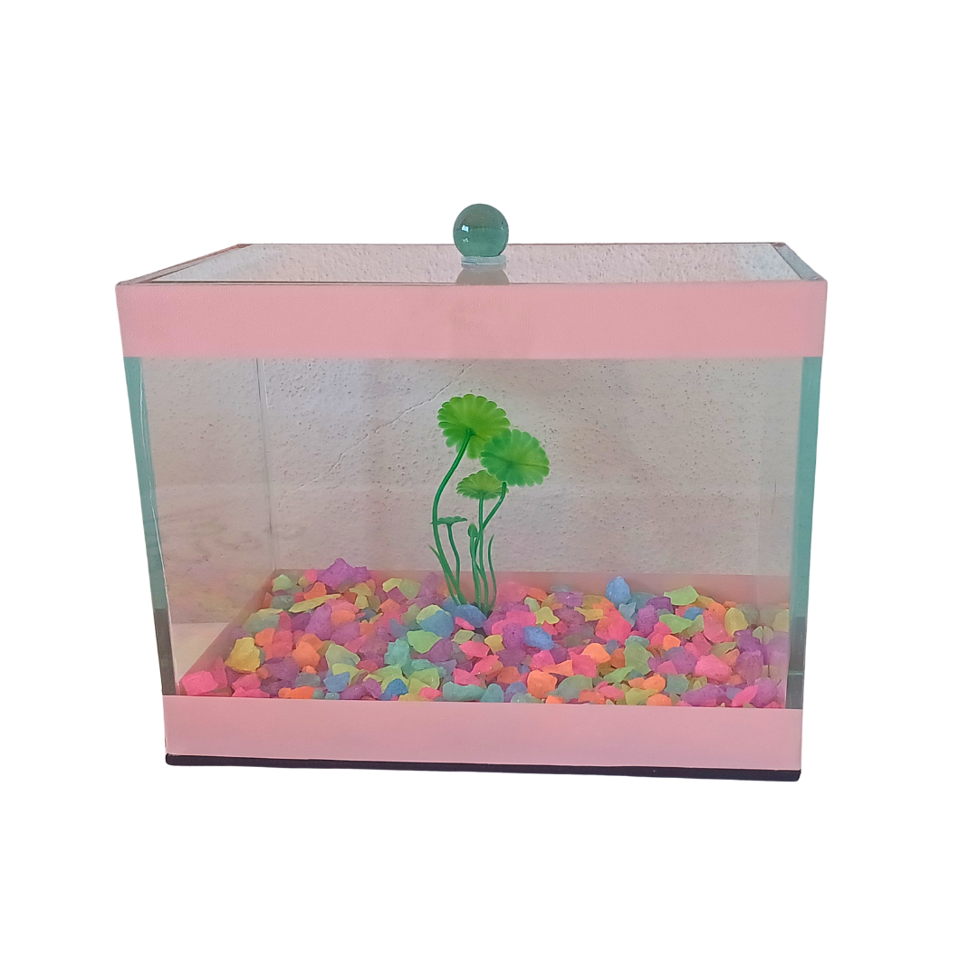 BETEIRA RETANGULAR DE VIDRO DECORADA 20 X 10 X 15 CM - 3 L