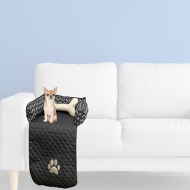 Cama Protetora Impermeável para Sofá – Pequeno, Preto, Ideal para Pets
