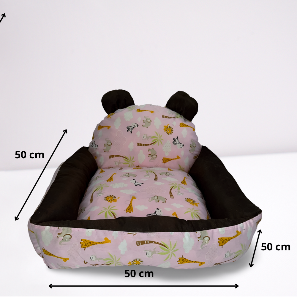 Cama Pet Impermeável Nina Rosa – Conforto e Estilo para Seu Amigo de Quatro Patas