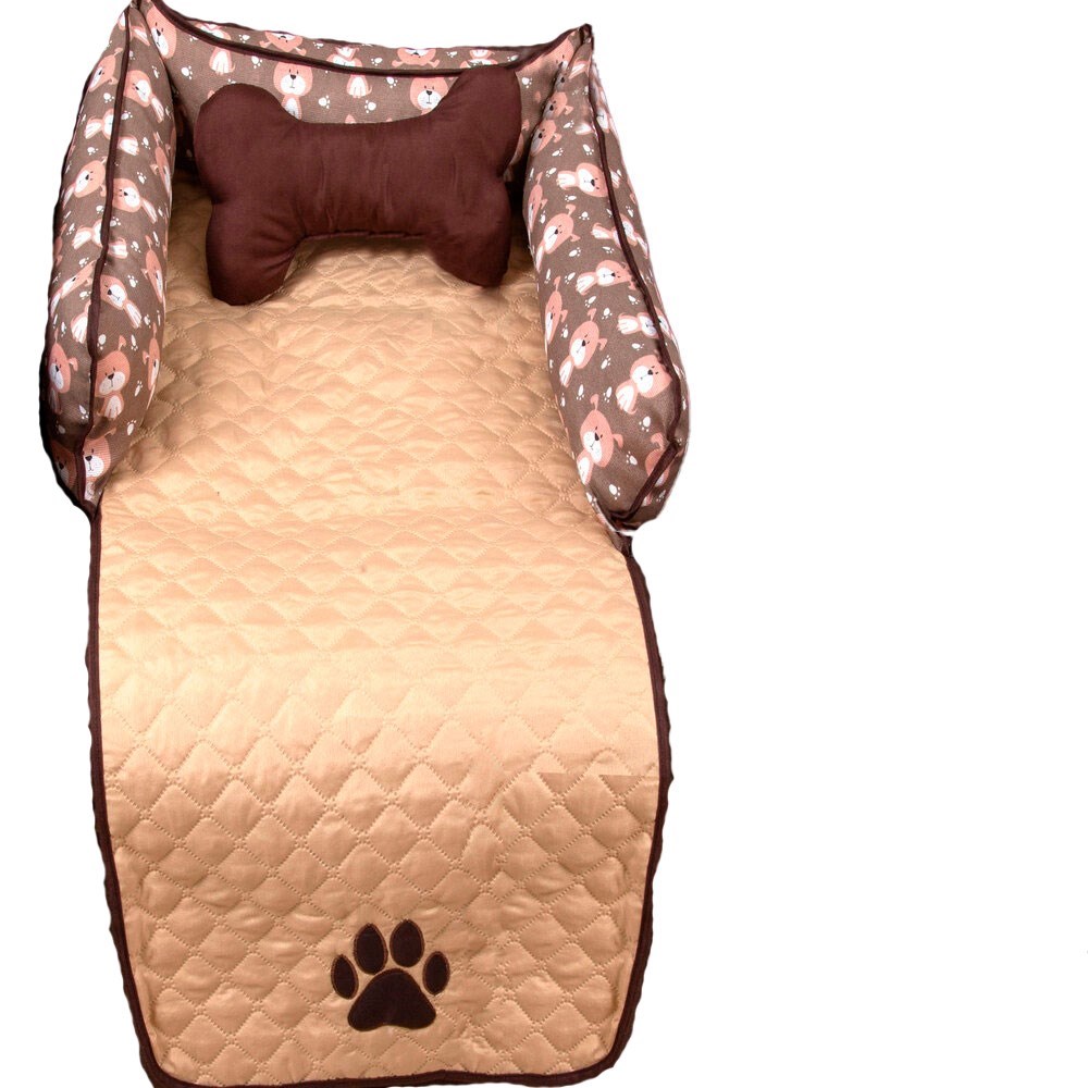 Cama Protetora Impermeável Compacto para Sofá – Avelã, Ideal para Pets