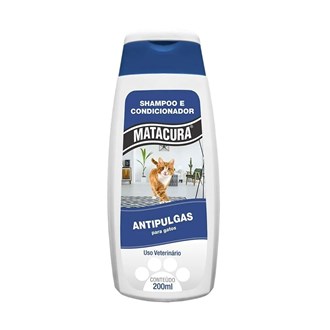 Shampoo e Condicionador Antipulgas Matacura para Gatos 200ml