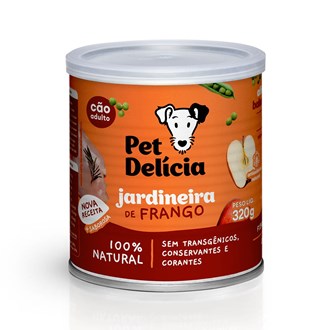 Alimentação Natural Pet Delícia Jardineira de Frango para Cão 320g 