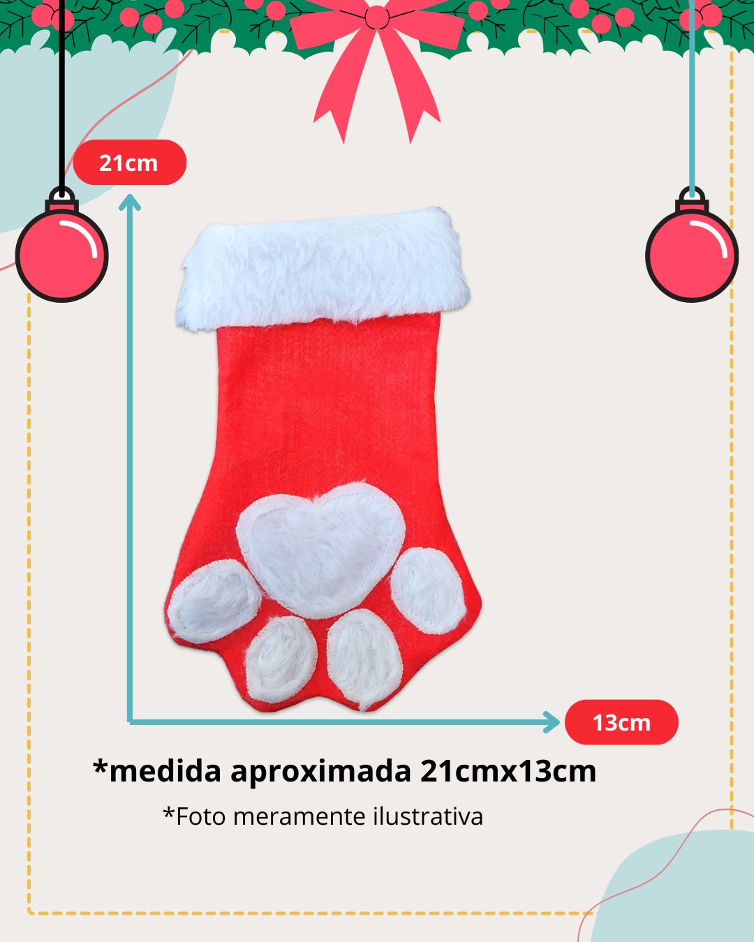 Meia De Natal (patinha De Natal)