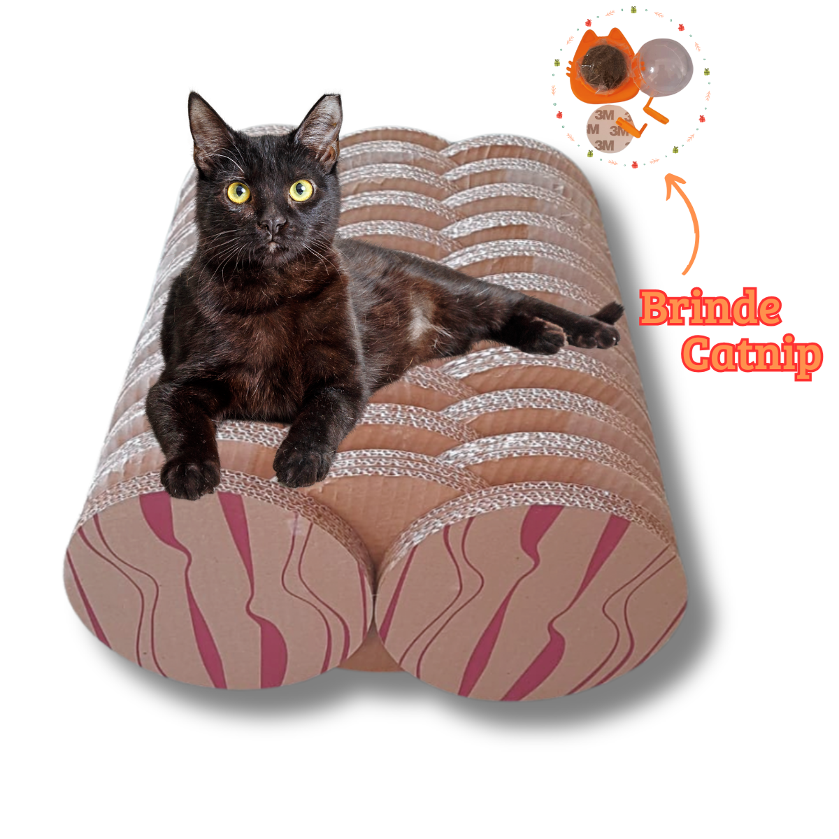 Arranhador Para Gatos Camadas Divertida Papelão Reciclável e Biodegradável 