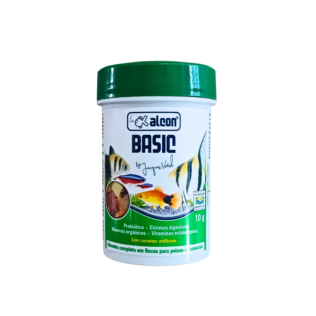 RAÇÃO ALCON BASIC FLOCOS 10 G PARA PEIXES ORNAMENTAIS