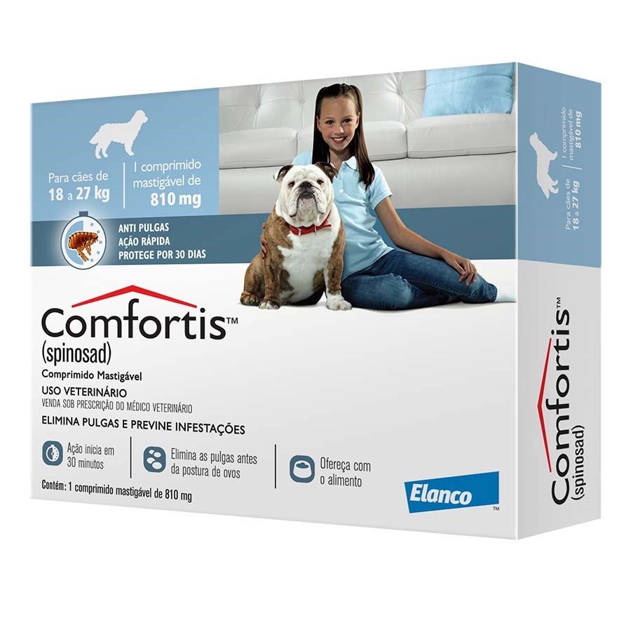 Comfortis 810mg Cães 18kg a 27kg 1 unidade