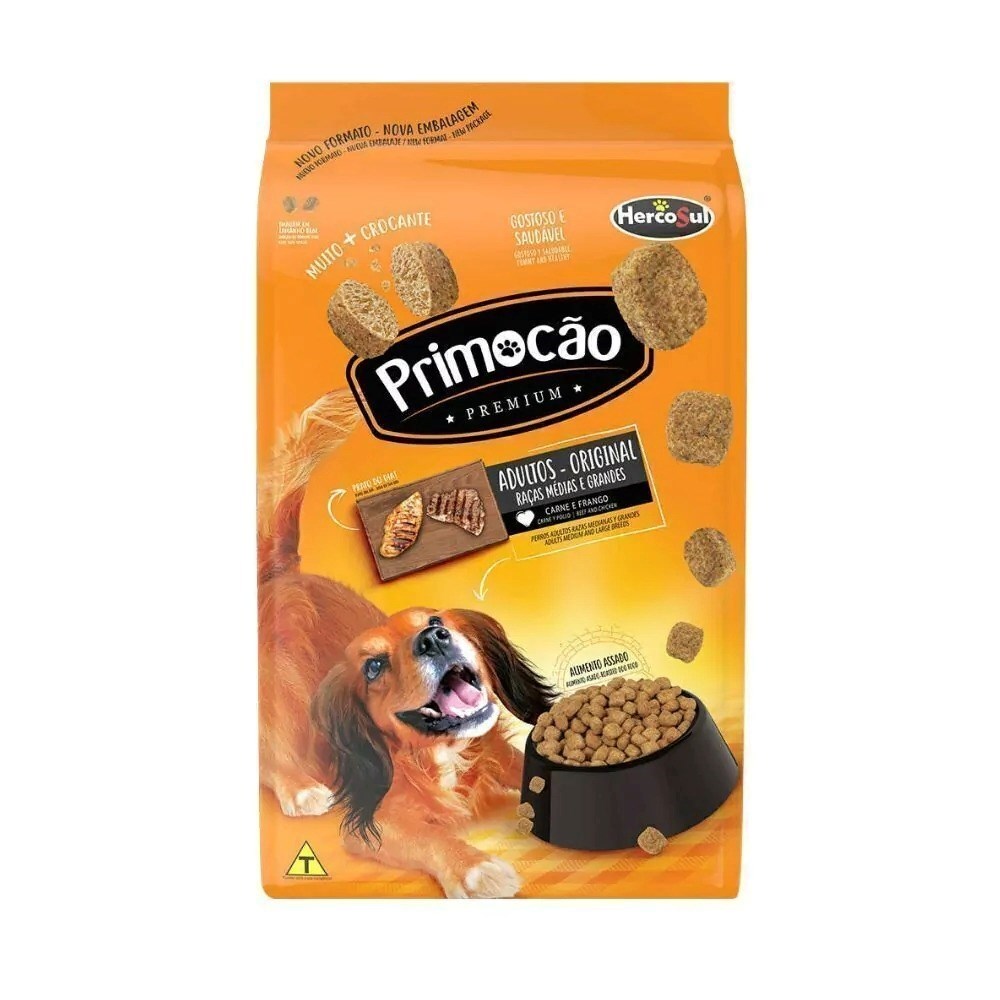Ração Primocão Original Cão Adulto Raças Médias e Grandes 20kg