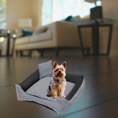 Cama Gigante Luxo Impermeável Quadrada para Pets – Preta