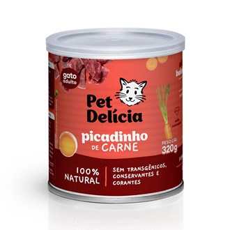 Alimentação Natural Pet Delícia Picadinho de carne para Gato 320g 