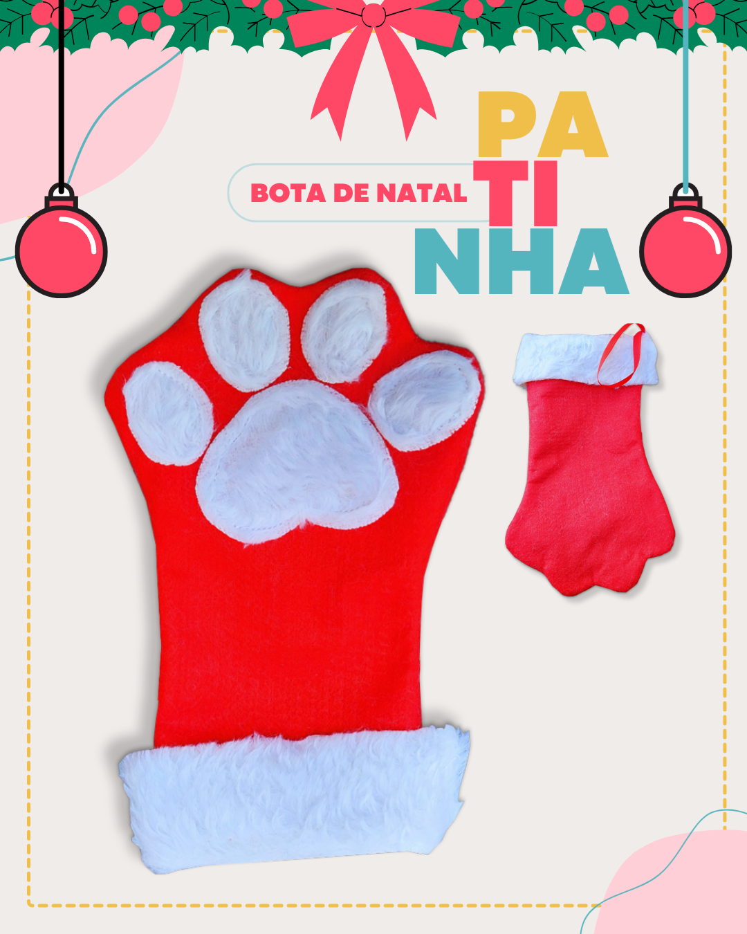 Meia De Natal (patinha De Natal)