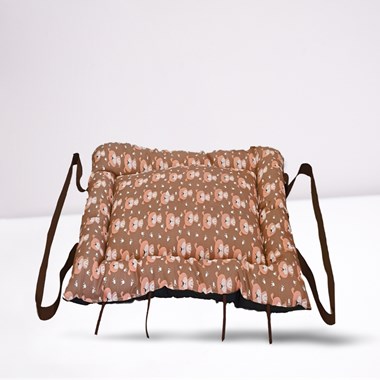 Colchonete  e Bolsa Pet 2 em 1 Impermeável Retangular Dog Avelã (Colchonete que Vira Bolsa)