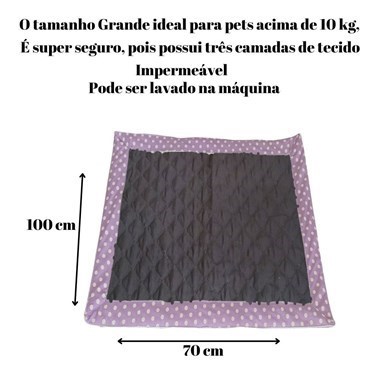 Tapete Higiênico Super Absorvente Impermeável Reutilizável Pet- Grande Lilás