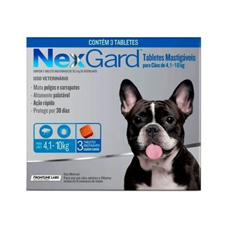 Antipulgas e Carrapatos Cães Nexgard 4-10kg Combo 3 Comprimidos