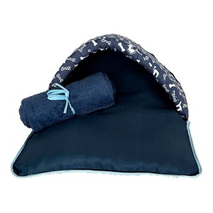 Kit 2 Pçs - Saco de Dormir Impermeável Azul com Manta Azul