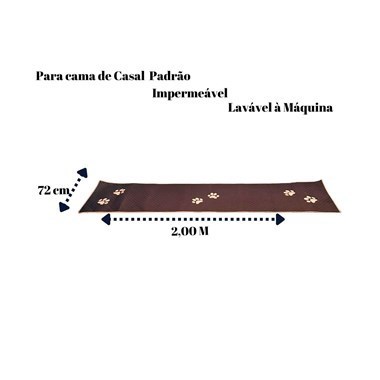 Peseira Cama de Casal Impermeável Marrom