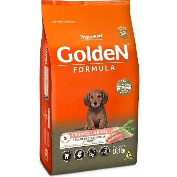 Ração Golden Cão Filhote Raças Pequenas Frango e Arroz 10kg