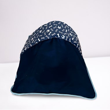 Kit 2 Peças - Saco de Dormir Impermeável para Pets – Azul com Manta Avelã