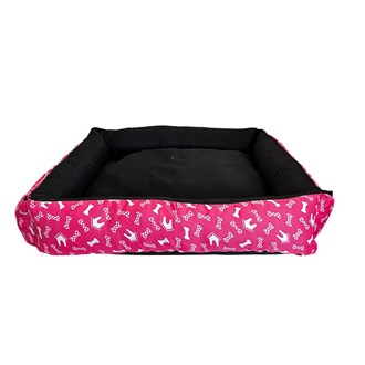 Cama Impermeável Extra Grande Quadrada para Pets Pink