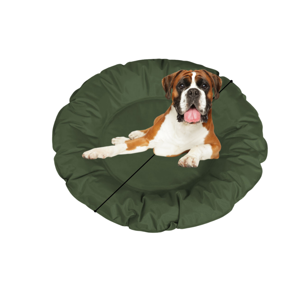 Tapete Gelado Redondo para Pets Verde Grande -  Impermeável e Refrescante para Dias Quentes para Pets