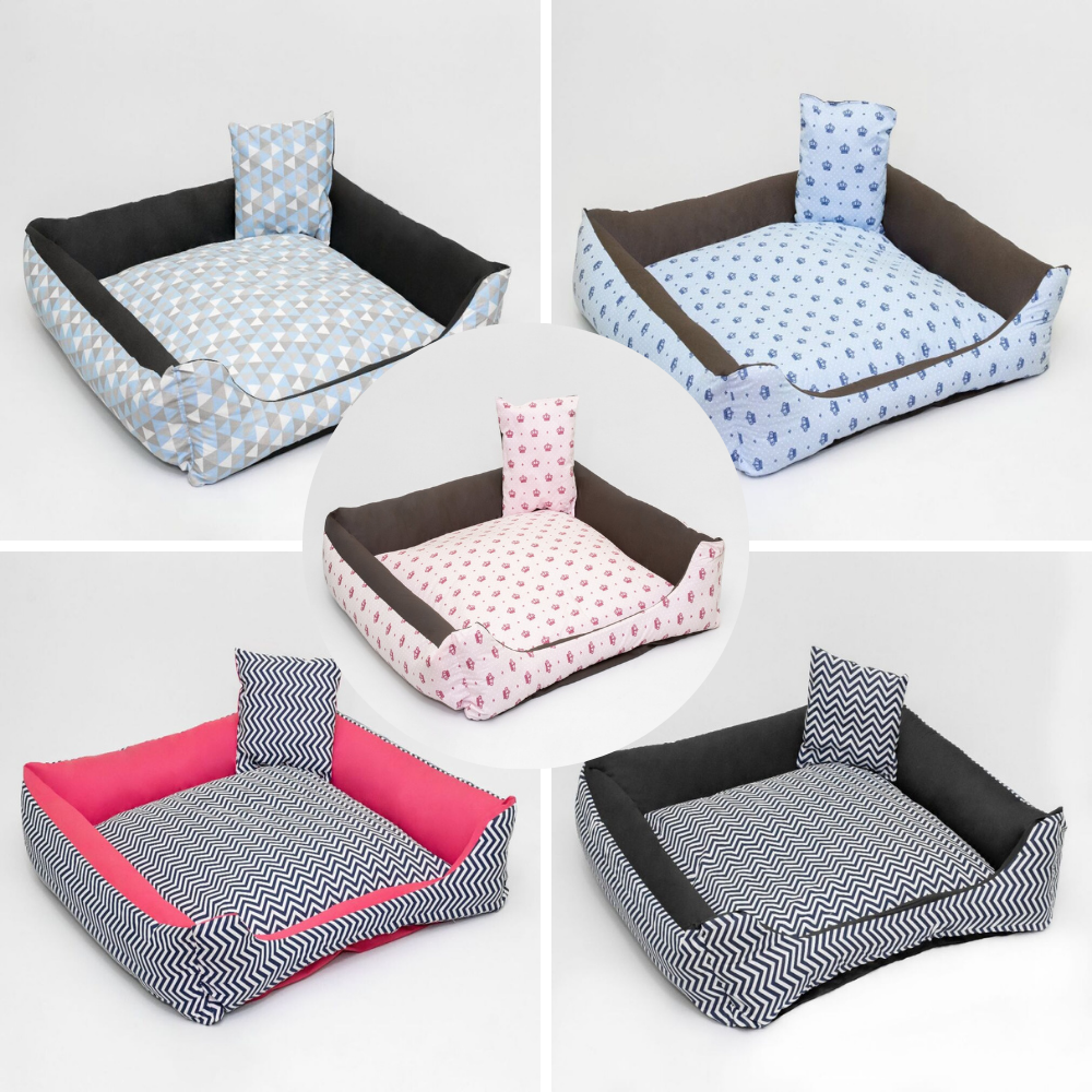 Cama Luxo Impermeável Quadrada Extra Grande Impermeável Preta para Pets