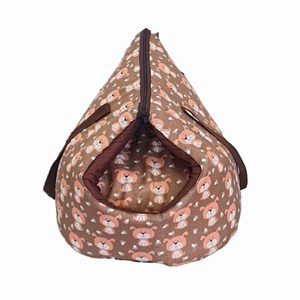 Bolsa de Transporte e Cama Iglu Pet 2 em 1 Impermeável Pet Cor Avelã