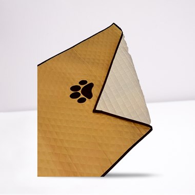 Kit 3 Pçs Peseira + Almofada Cheia Pet Impermeável Queen Avelã