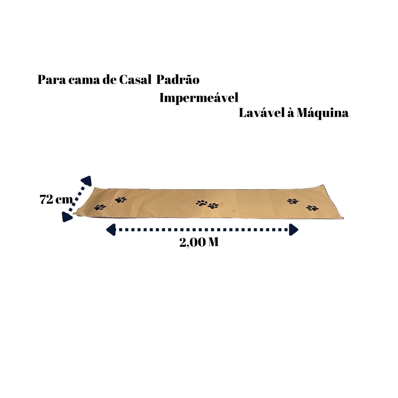 Peseira Pet Impermeável Avelã para Cama de Casal – Conforto e Proteção Estilosa