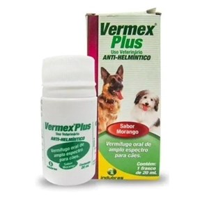 Vermífugo p/ Cães e Gatos Vermex Filhote/Plus Líquido 20ml