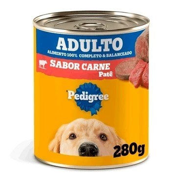 Lata Patê Pedigree para Cães Carne 280g