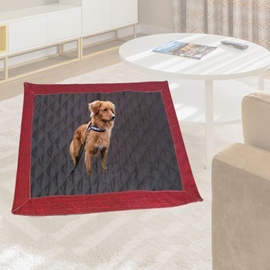 Tapete Higiênico Impermeável Médio para Pets - Escuro Vermelho| Reutilizável